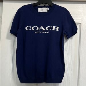 Coach Women's Navy Blue Top